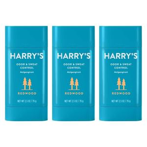 Harry's Antiperspirant Deodorant, Sweat & Odor Control Antiperspirant for Men, Redwood, 2.5 oz Pack of 3