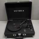 Victrola Journey Bluetooth Portable Suitcase Record Player  with Built-in Speakers, 3 Speed Vinyl Record Player, RCA Out, Headphone Jack (Black)