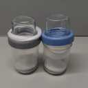 2 Pack Glass Yogurt Parfait Cups with Lids, 16+4oz Reusable Containers with Dry & Wet Separation, Leak-Proof for Overnight Oats, Meal Prep, Portable to Work & School, Easy Clean (Blue+Grey) (Mixed color 3)