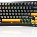 AU75 Wireless Mechanical Keyboard, x Aula 75% Hot-Swappable RGB Gaming Keyboard with Multi-Device Connectivity, Customizable LED Backlit, Knob Control, PBT Keycaps for Windows, Mac, PC, Tablet