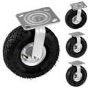 Pneumatic Casters Wheels 8 Inch 4PCS 2 Swivel & 2 Rigid for Workbench
