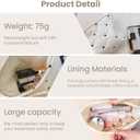 White Soft Makeup Bag, Make Up Brush Bag Pouch, Travel Cosmetic BagsCanvas Makeup Bag for Women and Girls(01White Dots)