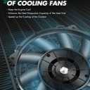 SCITOO Radiator Cooling Fan Compatible with 610850 620-244 674-59988R 2005-2010 for Honda Odyssey