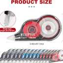 15PCS White Correction Tape with Dispenser, 39.37ft Each, Fast, Clean, Opaque and Easy to Use Tear-Resistant Correction Tape Bulk Office or School Supplies, Blue, Red, Gray