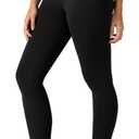 Colorfulkoala Dreamlux No Front Seam Leggings for Women 25"/28" Inseam, Seamless High Waisted Buttery Soft Yoga Pants (Large, Black)