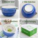 2 x Matcha Whisk Set,7 Pcs Matcha Set Blue,Matcha Kit for Ceremony,480 ML Ceramic Bowl(chawan) with Spout,Bamboo Whisk(100 prong) and Holder,Tradition Tea Set,Gift for Matcha Lovers
