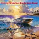 Comnova Boat Cover 20-22 FT - Marine Grade Trailerable Boat Cover Heavy Duty & Waterproof - Fit 20 to 22ft V-Hull, Tri-Hull, Fishing Boats, Runabout, Bowrider, Fish & Ski, and Pro-Style Bass Boats