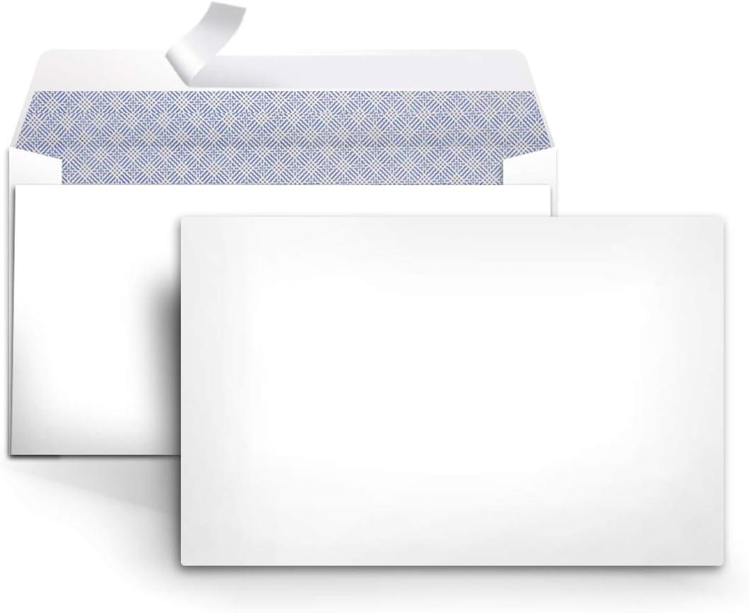 3/4 Security-Tinted Self-Seal Envelopes for Invoices and Documents, White, 300-Pack
