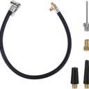 BOXOB 5pcs Air Release Extension Hose Kit, Tire Inflator Hose Valve Adapter Air Pump Extension Tube Inflatable Nozzle Bike Pump Hose Attachments for Air Compressor