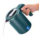 Small Electric Kettles Stainless Steel for Boiling Water, 0.6L Travel Mini Hot Water Boiler Heater, Double Wall Cool Touch Portable Kettle (White)