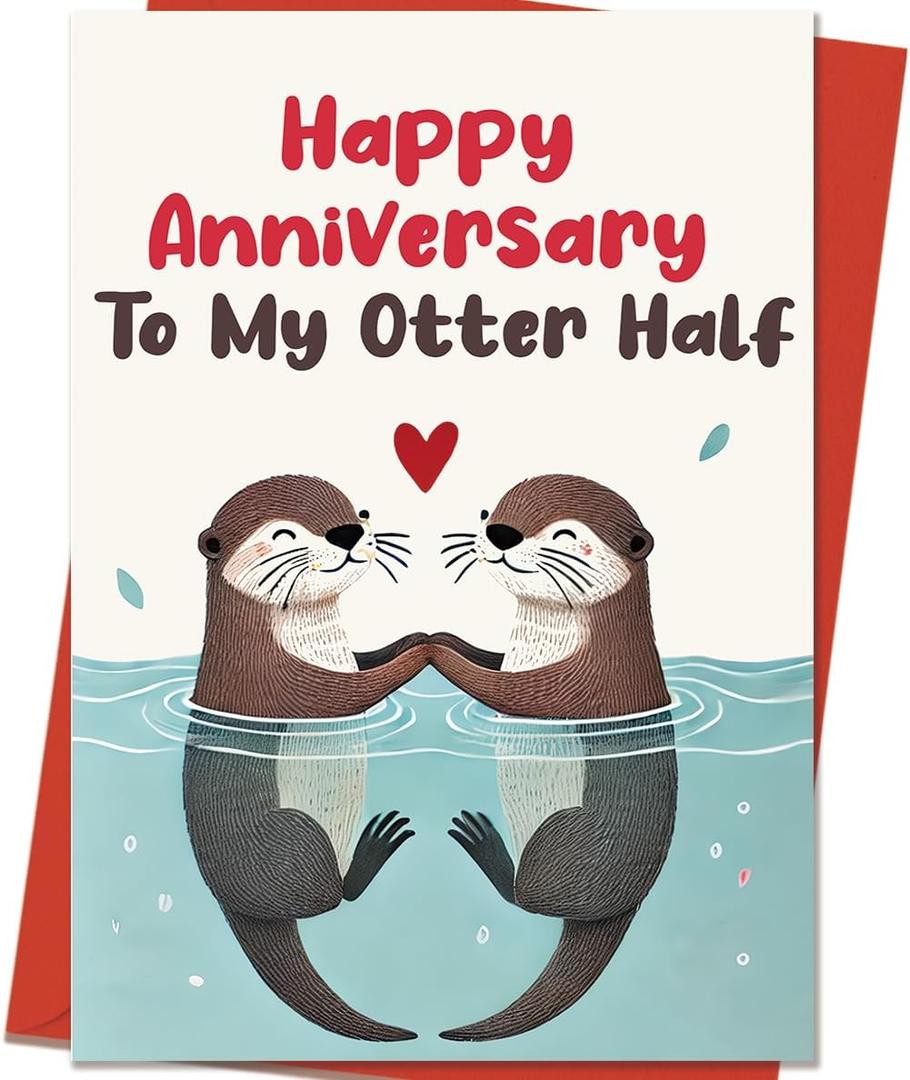 3 x Anniversary Card Gifts for Husband Wife Couple | Happy Anniversary Decorations for Women Men Him Her, Printed Message Inside with Envelope, 8"x 5.3" Gift Idea, 8.0 x 5.3 inches