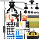 Super PDR 93PCS Paintless Dent Repair Kit, Car Dent Removal Tools, PDR Tools, Dent Puller Kit with Dent Lifter, Bridge Puller, Slide Hammer T-Bar for Car Body Dents, Kit Includes Glue Removal Tool
