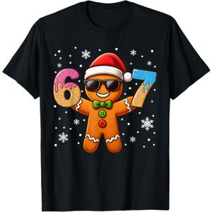 Funny Gingerbread Six Seven 67 Ice Cream Drip Christmas Boys T-Shirt, 4 T toddler