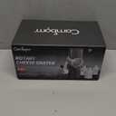 Cambom Rotary Cheese Grater Hand Crank Cheese Shredder for Fresh Cheese, Vegetable, Nuts,Non-slip Suction Base, Free Cleaning Brush Three Blades, Black