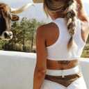 Crop Tank Tops for Women Trendy Sexy Teen Girls Going Out Tops Cute Summer Cropped Sleeveless Knit Ribbed White/Black (US, Alpha, Small, Regular, Regular, Blue) (Blue, Small)