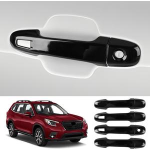 Car Door Handle Cover for Subaru Crosstrek 2018-2024Forester Impreza Ascent 2019-2024 Auto Exterior Accessories Handle Protectors Covers Wrap Decoration ABS Gloss Black