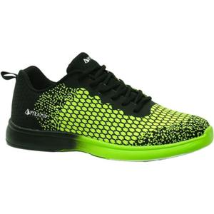 Pyramid Mens Path Lite Seamless Mesh Bowling Shoes - Lightweight Seamless Design, Athletic Fit, Breathable Knit Upper, Universal Slide Soles (10, Black/Voltage Lime)