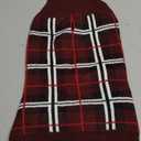 PUPTECK Dog Christmas Sweaters for Large Medium Small Dogs - Fall Classic Plaid Style Puppy Holiday Winter Coat Clothes Warm, Deep Red, S (S - Chest 16", Back 12")