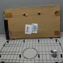iPEGTOP Sink Bottom Grid 23" x 13", Stainless Steel Sink Protector Rear Drain with Corner Radius 2", Sink Grate Rack for Bottom of Kitchen Sink Single Bowl with Hole Cover, One Piece