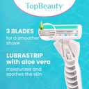 2 x TopBeauty Paris Slim Razors for Women - Manual Razor with Refills (4 Handles + 76 Replaceable Cartridges) - 3-Blades Technology - Beautiful Price - Bikini Razor - Soft Shave & Loving Care