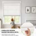 LazBlinds No Drill Roman Shades for Windows, Cordless Light Filtering Window Shades with UV Protection, Polyester Fabric for Bedroom & Living Room, 27" W x 64" H, Off White