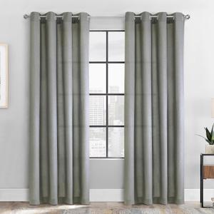 Murphy Light Filtering Grommet Indoor Curtain 52 x 95 in Grey