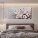 Acocifi Peony Canvas Wall Art Pink Florals Textured Picture 58"x29"