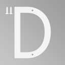 5 Inch White House Numbers for Outside, Metal Letters for Outdoor Signs, Anti-rust Aluminium House Address Letters for Front Door, Office, and Garden Decoration (Letter D)