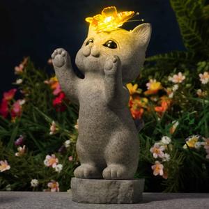 DecorSmart Cat Garden Outdoor Statue Gifts for Cat Lovers Lady Mom Dad Women Outside Solar New Home Decor for Patio Yard Housewarming Gardening Gifts DecorSmart Cat Garden Outdoor Statue Gifts for Cat Lovers Lady Mom Dad Women Outside Solar New Home Decor for Patio Yard Housewarming Gardening Gifts