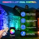 RGB Color Changing Spotlights Outdoor, LED Landscape Lighting with Remote/APP Control, Music Sync & Timing Mode, IP65 Waterproof Outdoor for Yard Garden Pathway Christmas Halloween, 4 Pack