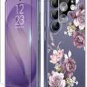 GVIEWIN for Samsung Galaxy S26 Ultra Case, Clear Floral Slim Shockproof Protective Women Phone Case, Non-Yellowing, with Screen Protector & Camera Lens Protector for S26 Ultra 6.9", Cherry Blossoms