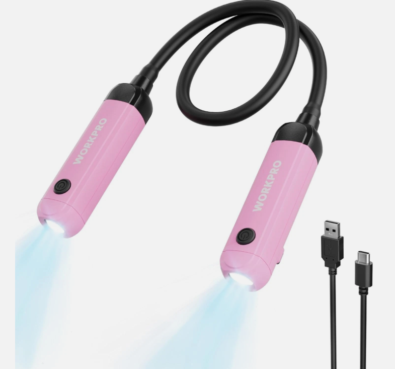 WORKPRO Rechargeable LED Neck Light 300LM Hand-Free 3 Brightness Level Dual Mode