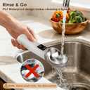 Electric Heated Ice Cream Scoop with Stand, 5000mAh Rechargeable Ice Cream Scooper for Hard Frozen Desserts, 158 Fast Melting & Smart LED Display, IP67 Waterproof Anti-Freeze Spoon, Perfect Gift