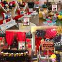 Movie Theme Birthday Party Decorations, Movie Theater Decorations, Backdrop, Balloons Arch,Popcorn Camera Clapboard foil balloons for Movie Night Birthday Party Decorations