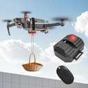 Universal Drone Airdrop System for DJI Mini 4 Pro/Mini 3 Pro/Air 3/Mini 2 SE/Mavic 2/2S/Mavic 3 Pro Cine/Phantom 3 4/4 Pro Drone Clip Delivery Transport Device for Fishing Bait Release&Wedding&Search &Rescue