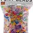3 x 1000 Transparent Multicolor Beads 9mm x 6mm American Craft Beads for Jewelry Making, Bracelets, and Art Projects