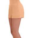 PINSPARK Workout Shorts Women Wide Leg Athletic Shorts High Waisted Yoga Shorts Tummy Control Gym Short with Pockets (L)