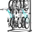 Ultrawall Freestanding Bike Rack, Vertical Bike Storage Stand for Garage, Indoor Bicycle Organizer, Holds Up to 5 Bikes
