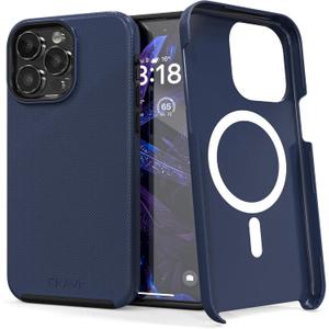 Crave Dual Guard for iPhone 15 Pro Max Case, Compatible with MagSafe Shockproof Protection Dual Layer Case for Apple iPhone 15 Pro Max (6.7") - Navy