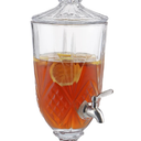  2 pieces 
Glass Beverage Dispenser, 0.8 Gallon Drink Dispenser with Stainless Steel Spigot, Elegant Drink Server for Party, Bar