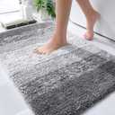 OLANLY Bathroom Rugs Mat 30x20, Extra Soft Absorbent Microfiber Bath Rugs, Rubber Backing, Quick Dry, Machine Washable Bath Mats for Bathroom Floor, Tub, Shower and Home Decor Accessories, Grey (30" x 20")