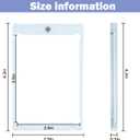 TORONTOKYO 100ct Magnetic Card Holders for Trading Cards, 35PT One Touch Card Holder, Card Protector Hard Plastic for Baseball Football Sports and Game Cards