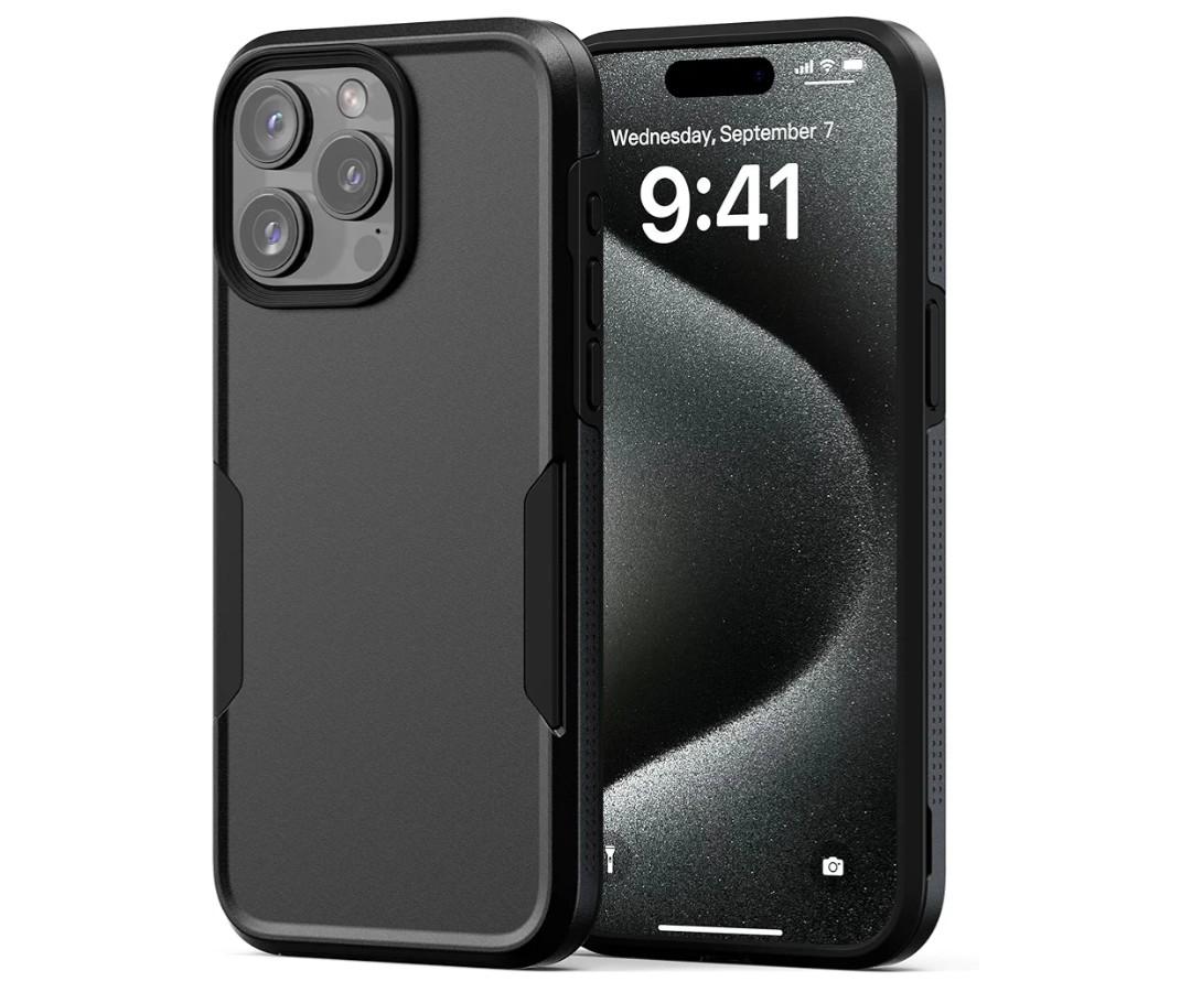 NTG【2023 New Designed for iPhone 15 Pro Max Case, Heavy-Duty Tough Slim Shockproof [2 Layer Structure][Military Grade Protection] Phone Case for iPhone 15 Pro Max(6.7 Inch), Black, Pack Of 5