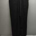 Plaid&Plain Mens Slim Fit Dress Pants Stretch Dress Pants (33W x 30L, Black)