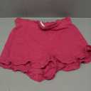 GORGLITTER Women's Ruffle Bloomer Shorts Elastic Waist Crochet Mini Frilly Shorts (Large, Hot Pink)