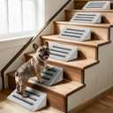 6 Pack Dog Ramp for Stairs, 35D High-Density Foam 3 Non-Slip Pet Steps