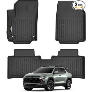 Floor Mats Custom Fit for Chevy Equinox 2025 Fuel (Not for EV) All Weather TPE Rubber Anti-Slip Protection 1st & 2nd Row Automotive Floor Liners for Chevrolet Equinox 2025 Accessories