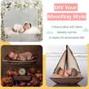 2PC Newborn Photography Butterfly Posing Pillow Basket Filler & Positioner for Babies DIY Newborn Professional Photography Prop White