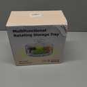 Compact Multifunc Chilled Serving Tray with Clear Rotating Lid,9 Inch Fruit Platter Tray for Parties and Small Cake Stand with Ice Storage Four Compartment Platter for Veggie Sushi Snacks Cupcakes