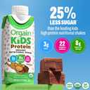 Orgain Organic Kids Protein Nutritional Shake, Chocolate - 8g of Protein, 22 Vitamins & Minerals, Fruits & Vegetables, Gluten Free, Soy Free, Non-GMO, 8.25 Fl Oz (Pack of 4) (EXP 05/06/27)